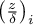 \(\left(\frac{z}{\delta}\right)_{i}\)